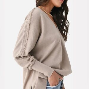 NWT J Society V Neck Eyelash Sweater